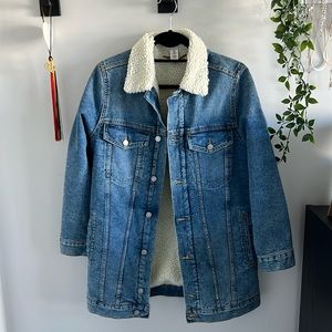 CLOSE OUT SALE: Denim fur jacket